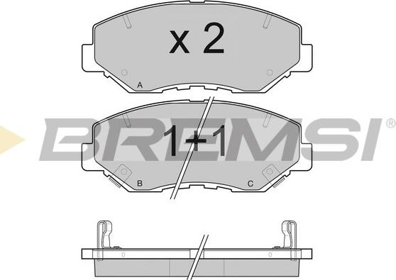 Bremsi BP3117 - Тормозные колодки, дисковые, комплект unicars.by