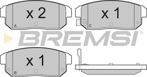 Bremsi BP3184 - Тормозные колодки, дисковые, комплект unicars.by