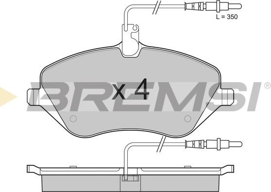 Bremsi BP3181 - Тормозные колодки, дисковые, комплект unicars.by