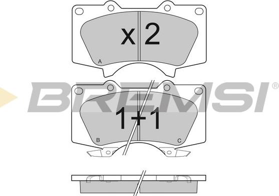 Bremsi BP3139 - Тормозные колодки, дисковые, комплект unicars.by