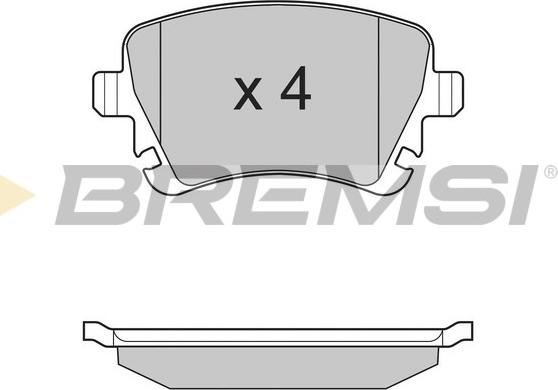 Bremsi BP3130 - Тормозные колодки, дисковые, комплект unicars.by