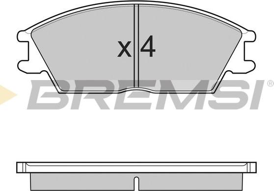 Bremsi BP3124 - Тормозные колодки, дисковые, комплект unicars.by