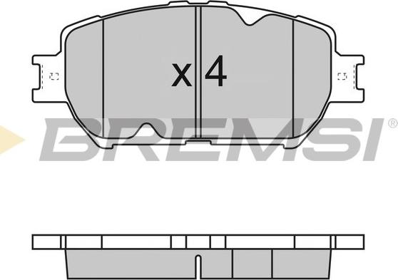 Bremsi BP3126 - Тормозные колодки, дисковые, комплект unicars.by