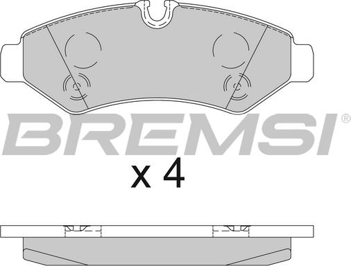 Bremsi BP3848 - Тормозные колодки, дисковые, комплект unicars.by