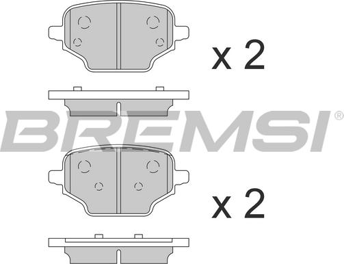 Bremsi BP3863 - Тормозные колодки, дисковые, комплект unicars.by