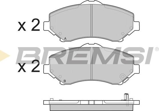 Bremsi BP3396 - Тормозные колодки, дисковые, комплект unicars.by