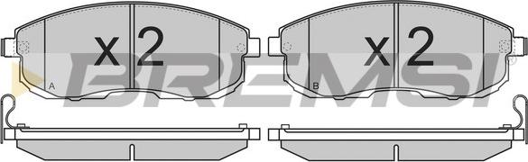 Bremsi BP3342 - Тормозные колодки, дисковые, комплект unicars.by