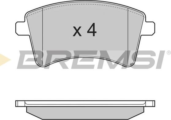 Bremsi BP3367 - Тормозные колодки, дисковые, комплект unicars.by