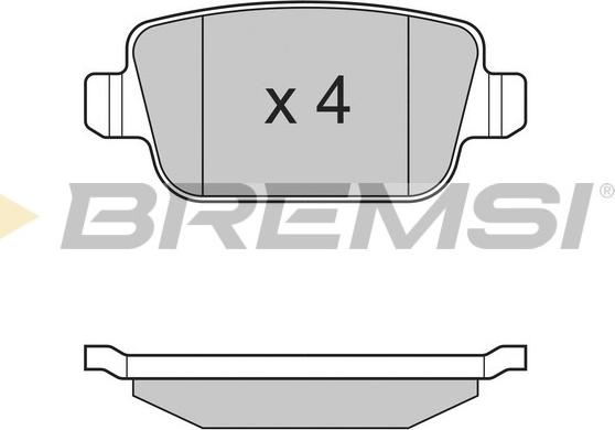 Bremsi BP3300 - Тормозные колодки, дисковые, комплект unicars.by