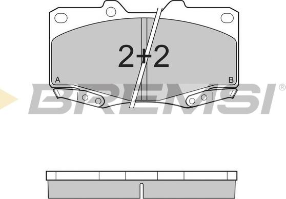 Bremsi BP3319 - Тормозные колодки, дисковые, комплект unicars.by