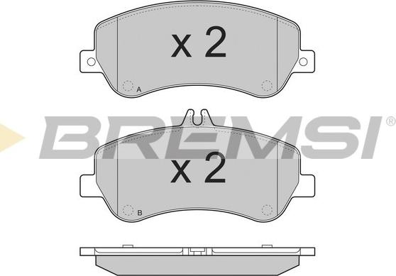 Bremsi BP3385 - Тормозные колодки, дисковые, комплект unicars.by