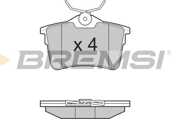 Bremsi BP3386 - Тормозные колодки, дисковые, комплект unicars.by