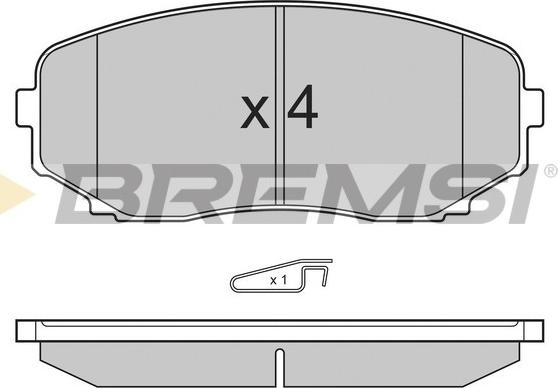 Bremsi BP3332 - Тормозные колодки, дисковые, комплект unicars.by