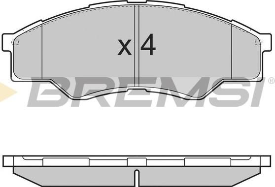 Bremsi BP3375 - Тормозные колодки, дисковые, комплект unicars.by