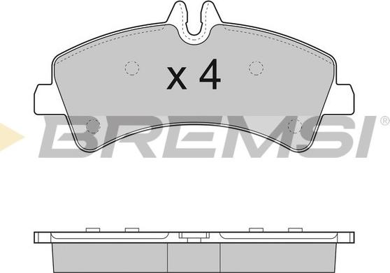 Bremsi BP3291 - Тормозные колодки, дисковые, комплект unicars.by