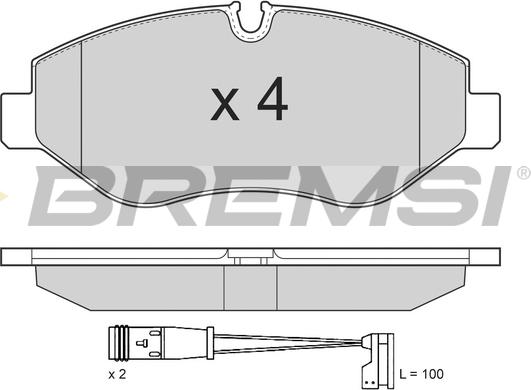 Bremsi BP3292 - Тормозные колодки, дисковые, комплект unicars.by