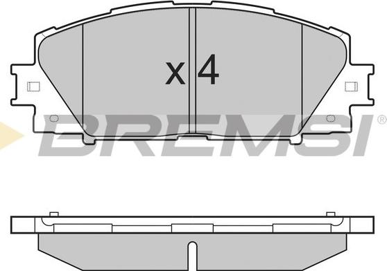 Bremsi BP3249 - Тормозные колодки, дисковые, комплект unicars.by