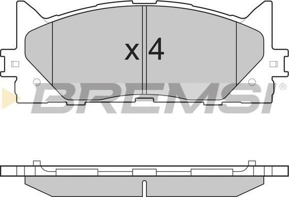 Bremsi BP3253 - Тормозные колодки, дисковые, комплект unicars.by