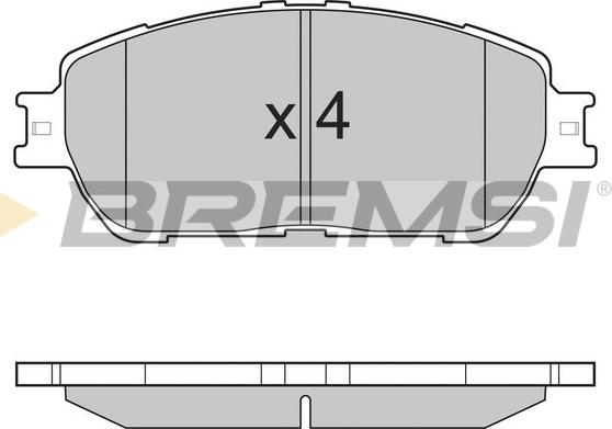 Bremsi BP3209 - Тормозные колодки, дисковые, комплект unicars.by