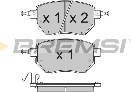 Bremsi BP3210 - Тормозные колодки, дисковые, комплект unicars.by