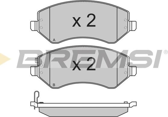 Bremsi BP3221 - Тормозные колодки, дисковые, комплект unicars.by