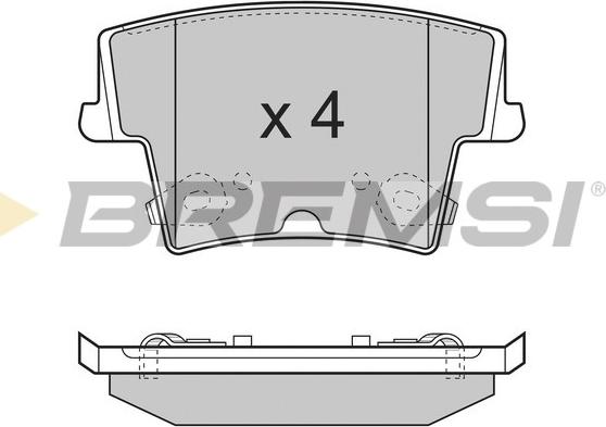 Bremsi BP3278 - Тормозные колодки, дисковые, комплект unicars.by