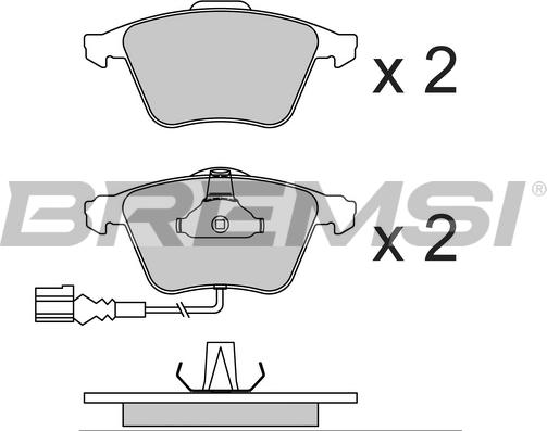 Bremsi BP3741 - Тормозные колодки, дисковые, комплект unicars.by