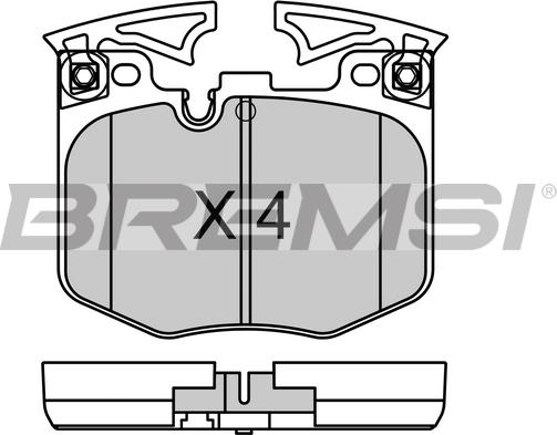 Bremsi BP3759 - Тормозные колодки, дисковые, комплект unicars.by