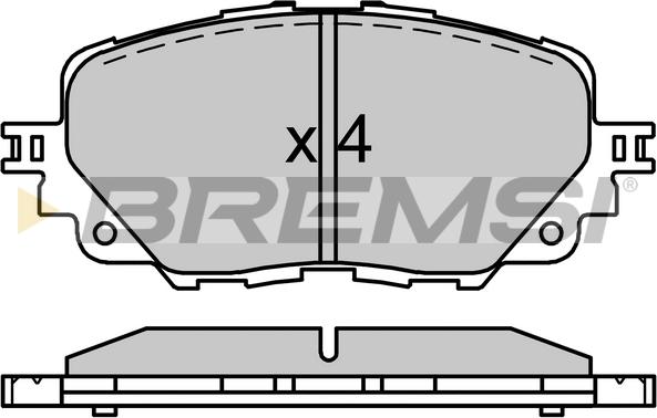 Bremsi BP3750 - Тормозные колодки, дисковые, комплект unicars.by