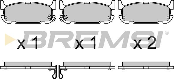 Bremsi BP3708 - Тормозные колодки, дисковые, комплект unicars.by