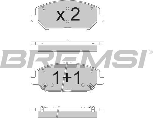 Bremsi BP3786 - Тормозные колодки, дисковые, комплект unicars.by