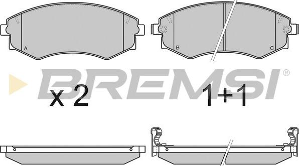 Bremsi BP2941 - Тормозные колодки, дисковые, комплект unicars.by