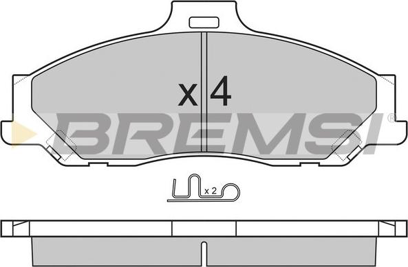 Bremsi BP2905 - Тормозные колодки, дисковые, комплект unicars.by