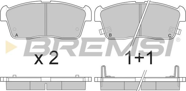 Bremsi BP2902 - Тормозные колодки, дисковые, комплект unicars.by