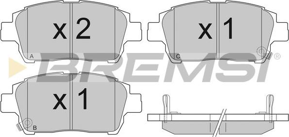 Bremsi BP2931 - Тормозные колодки, дисковые, комплект unicars.by