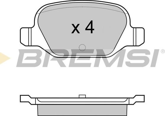 Bremsi BP2974 - Тормозные колодки, дисковые, комплект unicars.by