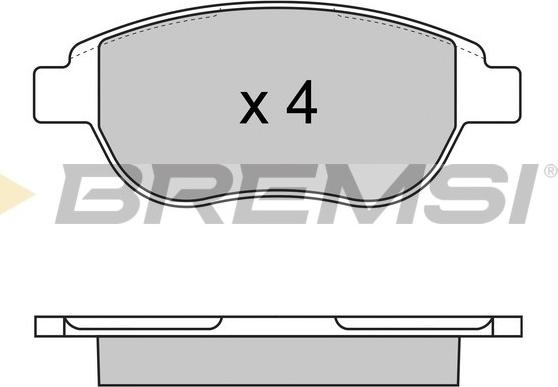 Bremsi BP2972 - Тормозные колодки, дисковые, комплект unicars.by