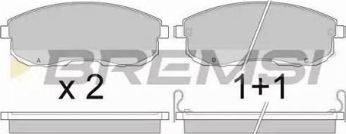 Bremsi BP2443 - Тормозные колодки, дисковые, комплект unicars.by