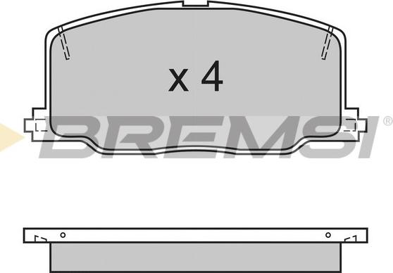 Bremsi BP2411 - Тормозные колодки, дисковые, комплект unicars.by