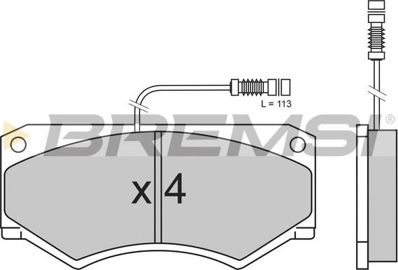 Bremsi BP2486 - Тормозные колодки, дисковые, комплект unicars.by