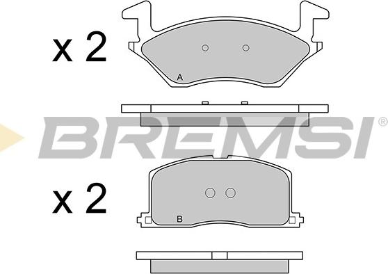 Bremsi BP2481 - Тормозные колодки, дисковые, комплект unicars.by