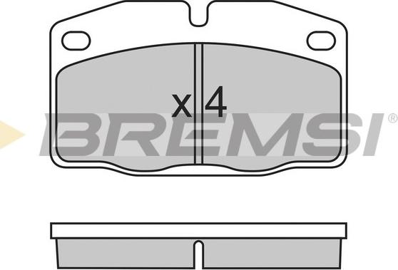 Bremsi BP2487 - Тормозные колодки, дисковые, комплект unicars.by