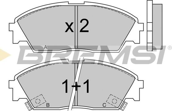 Bremsi BP2479 - Тормозные колодки, дисковые, комплект unicars.by