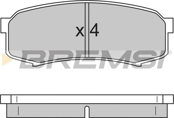 Bremsi BP2597 - Тормозные колодки, дисковые, комплект unicars.by