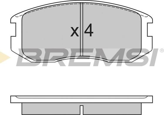 Bremsi BP2558 - Тормозные колодки, дисковые, комплект unicars.by