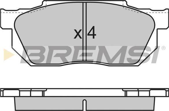 Bremsi BP2501 - Тормозные колодки, дисковые, комплект unicars.by