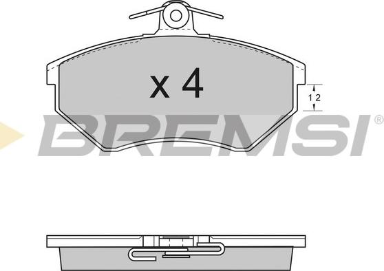 Bremsi BP2531 - Тормозные колодки, дисковые, комплект unicars.by