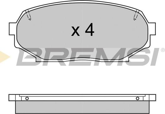 Bremsi BP2571 - Тормозные колодки, дисковые, комплект unicars.by