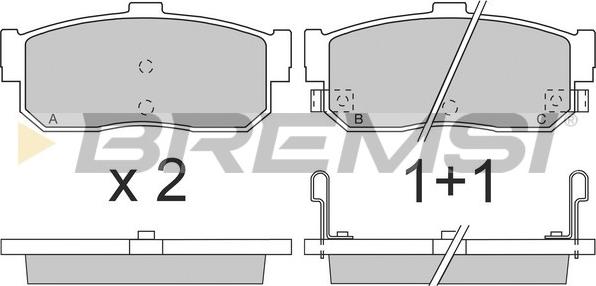 Bremsi BP2699 - Тормозные колодки, дисковые, комплект unicars.by