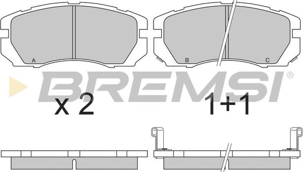 Bremsi BP2663 - Тормозные колодки, дисковые, комплект unicars.by